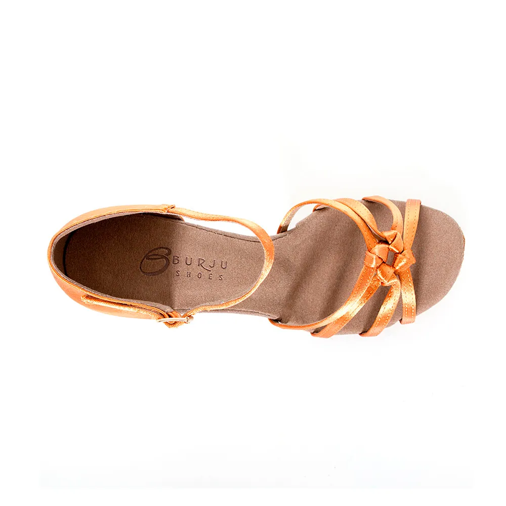 Leyla - Knot Front Latin Dance Shoes (Suede Sole)
