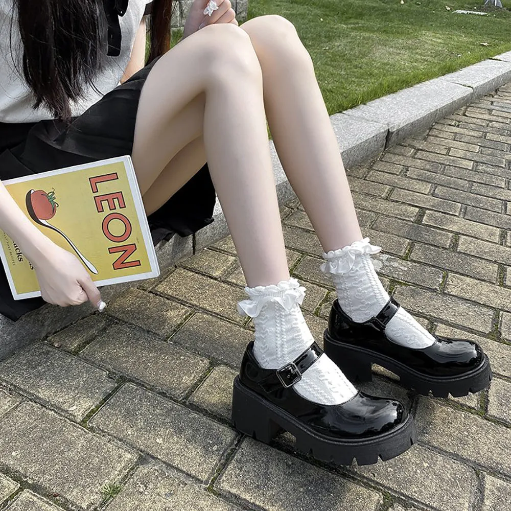 Mary Jane leather shoes  KF82841