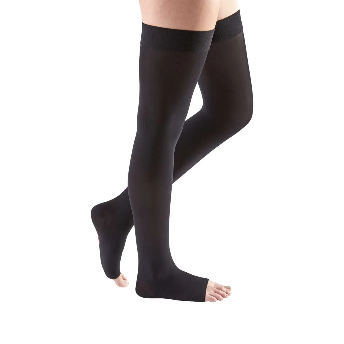 mediven comfort 30-40 mmHg thigh beaded topband open toe petite