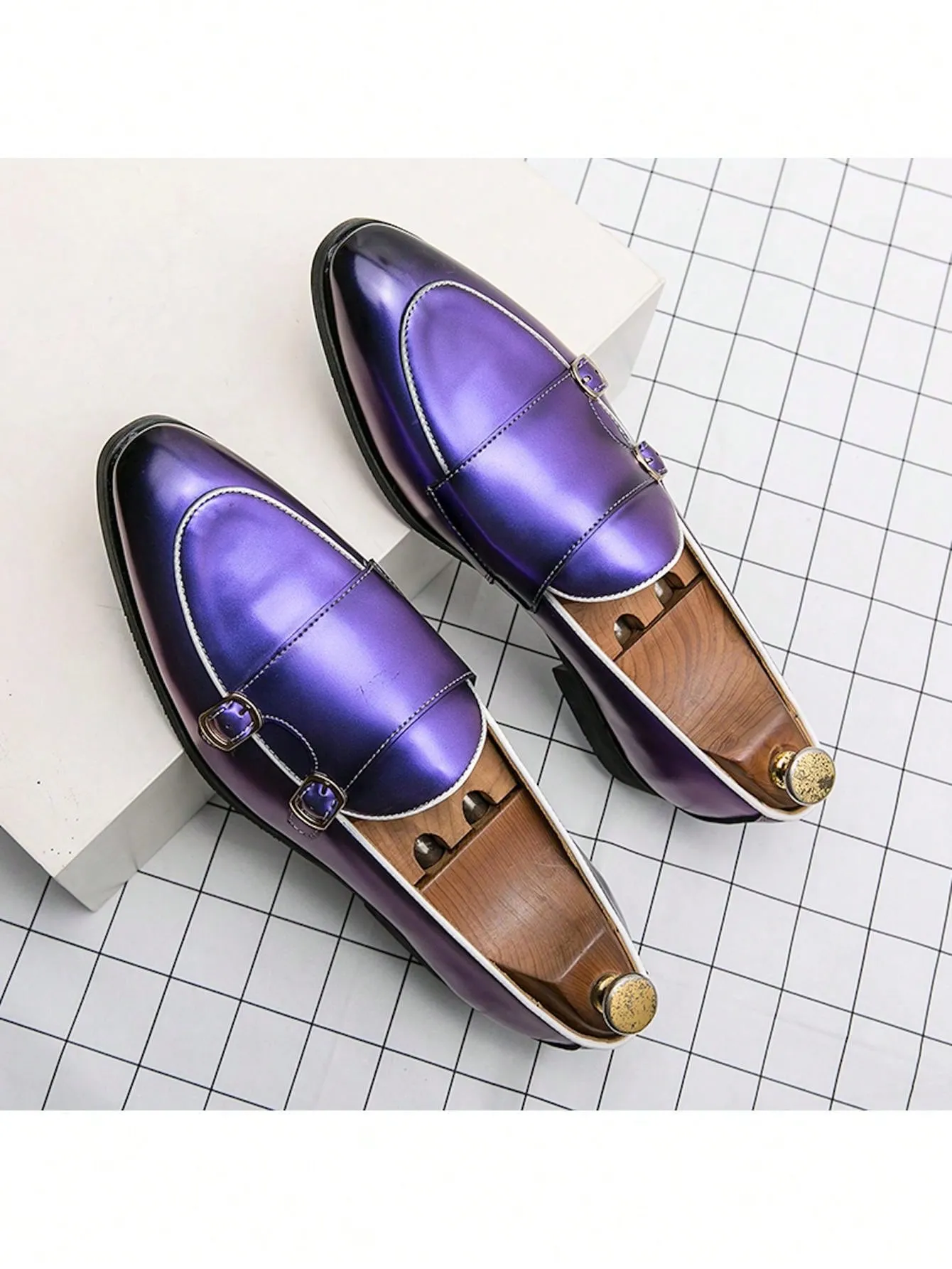 Men's New Fashion Loafers, Colorful Color Casual Leather Shoes