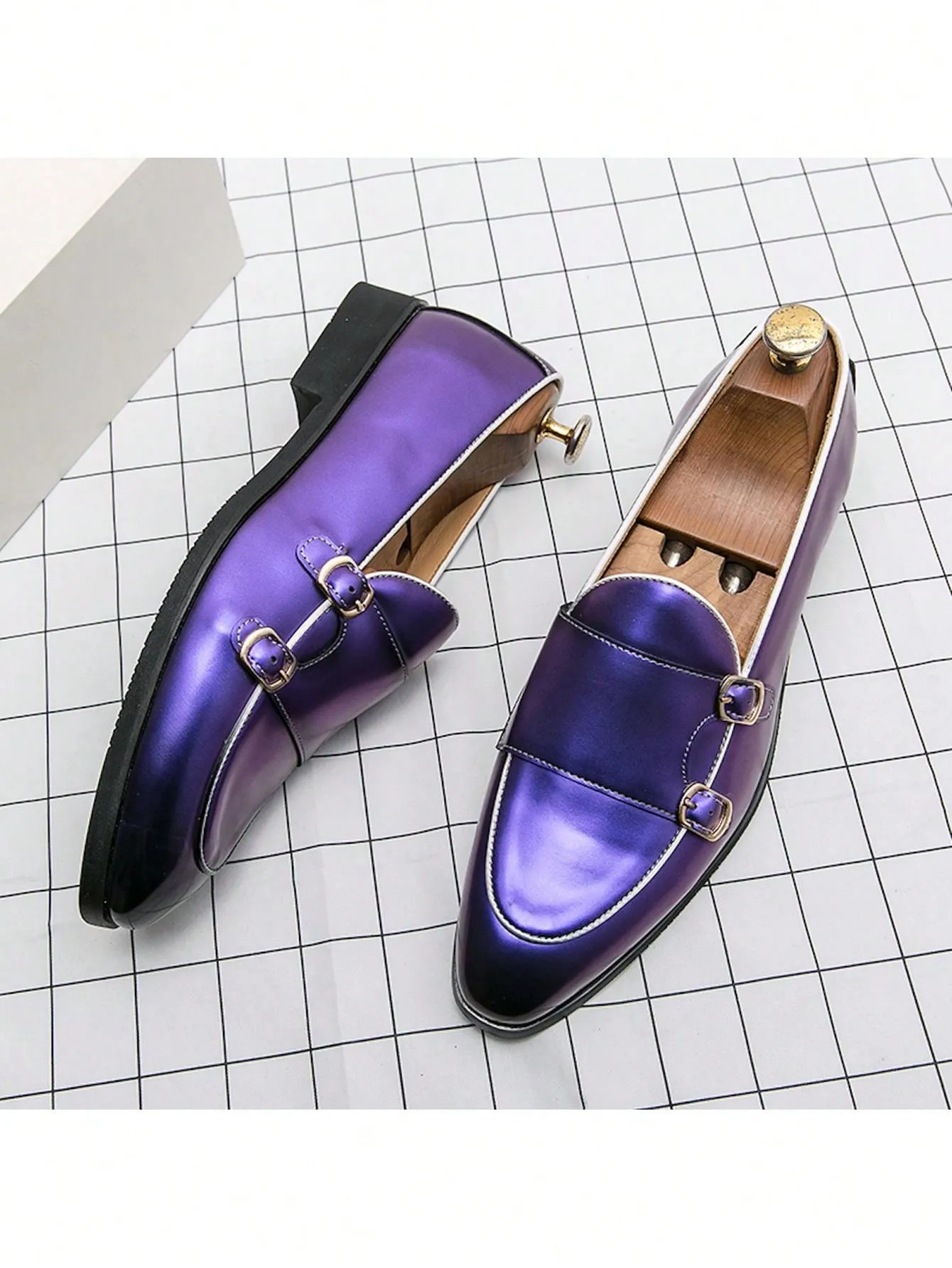 Men's New Fashion Loafers, Colorful Color Casual Leather Shoes