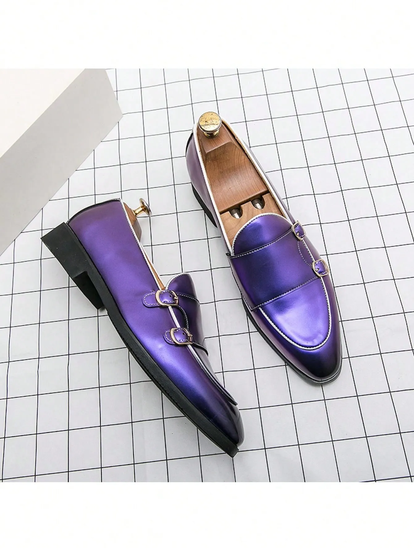 Men's New Fashion Loafers, Colorful Color Casual Leather Shoes