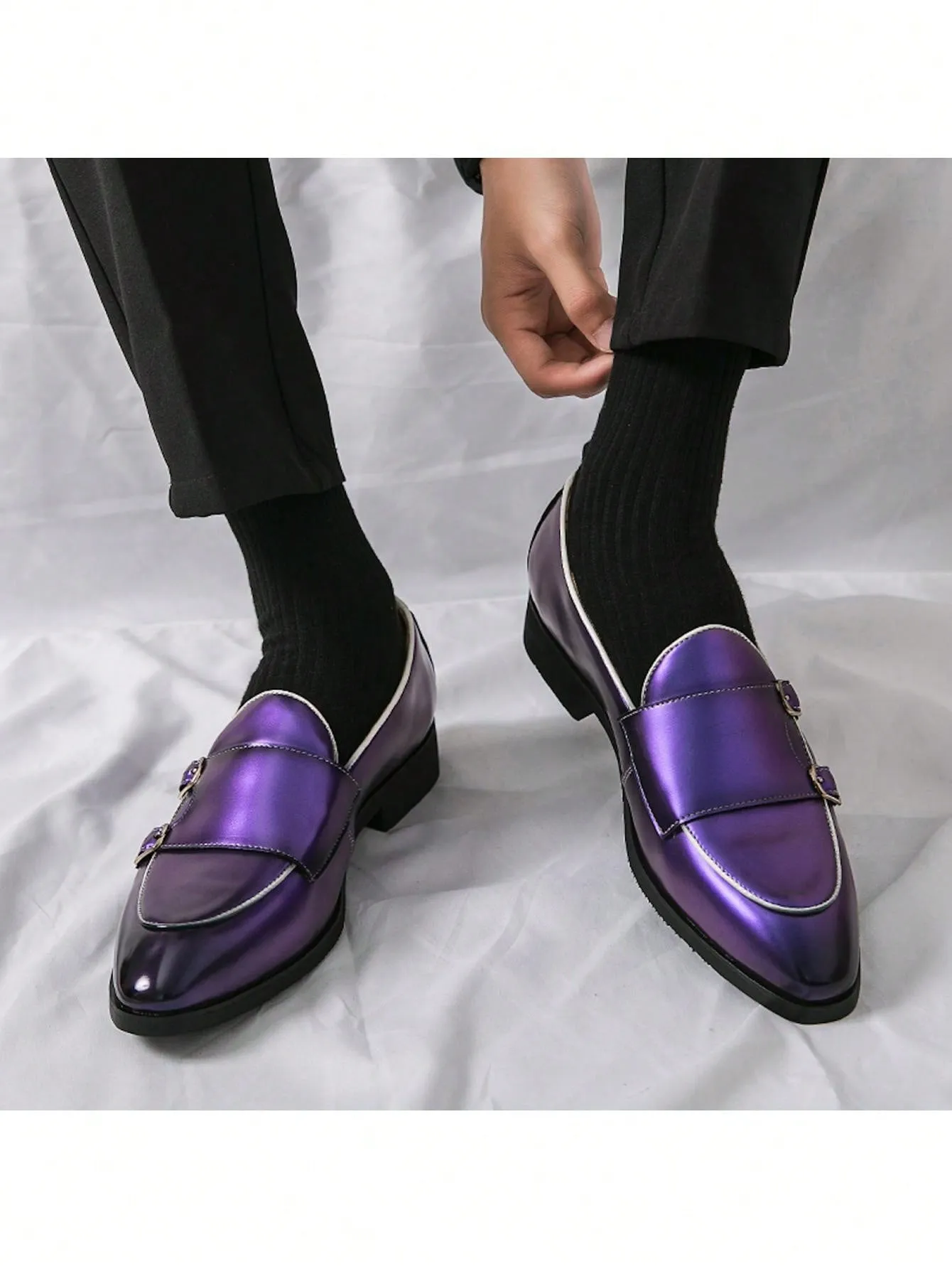Men's New Fashion Loafers, Colorful Color Casual Leather Shoes