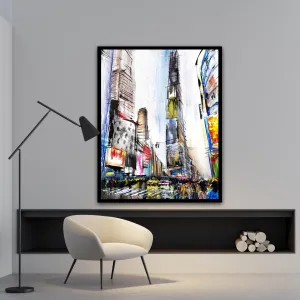New-York Times Squares  / painted in New-York city by the artist confetti, modern