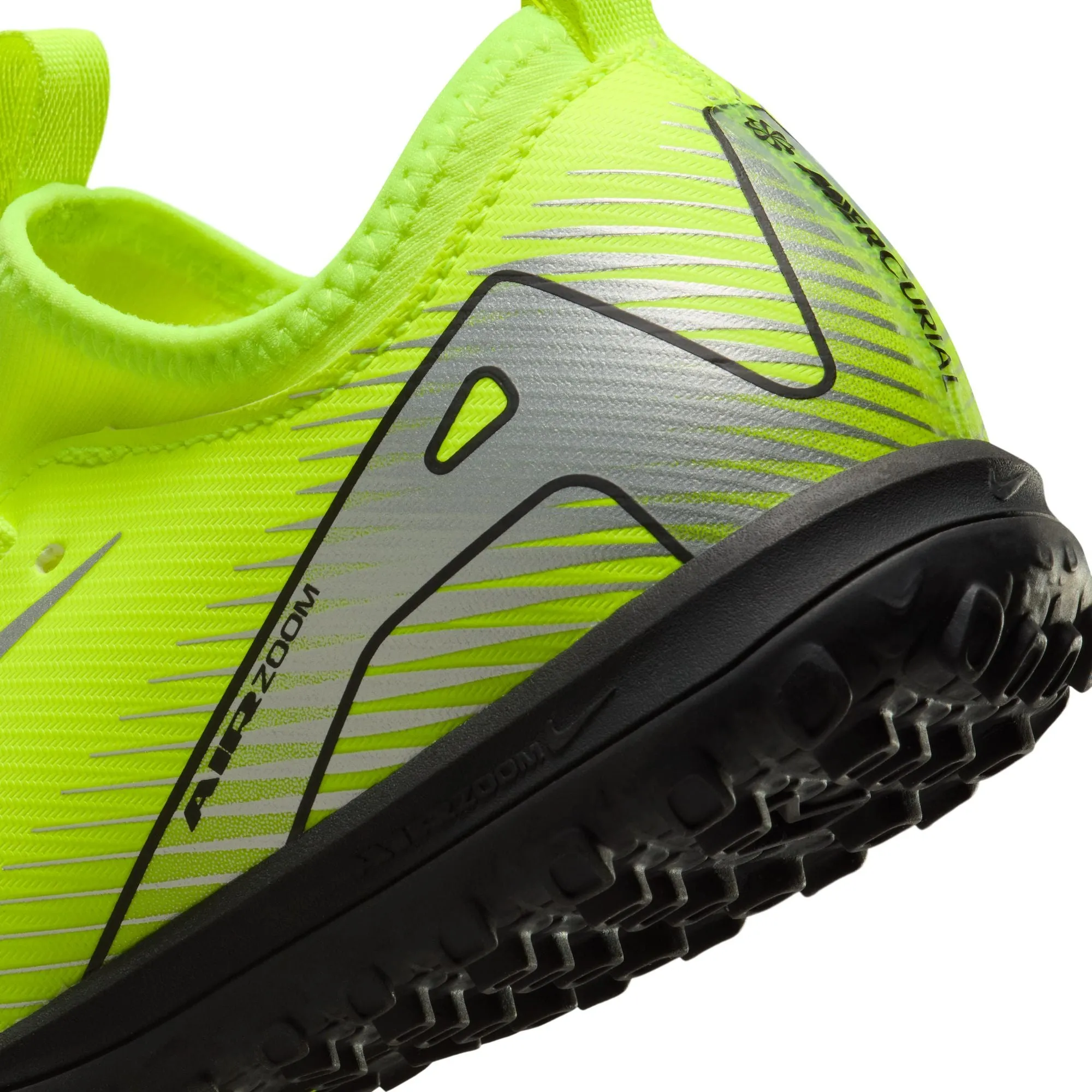 Nike Junior Zoom Mercurial Vapor 10 Academy TF Soccer Cleats - Volt/Black