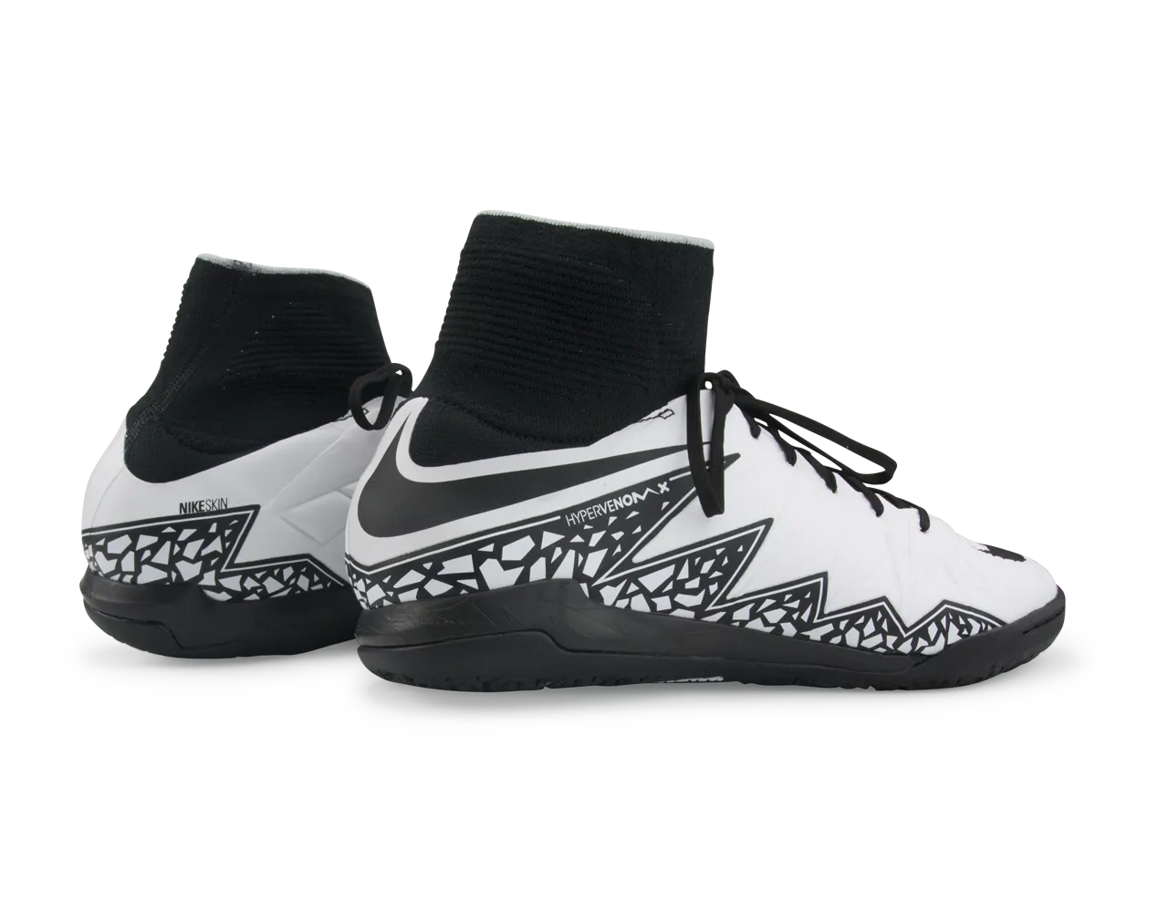 Nike Men's HypervenomX Proximo Indoor Soccer Shoes White/Black/Blanc/Noir