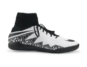 Nike Men's HypervenomX Proximo Indoor Soccer Shoes White/Black/Blanc/Noir