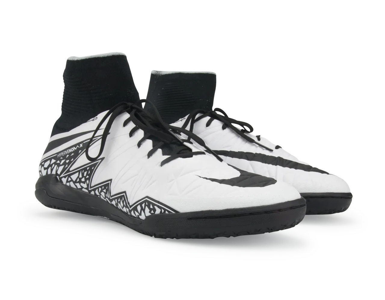 Nike Men's HypervenomX Proximo Indoor Soccer Shoes White/Black/Blanc/Noir