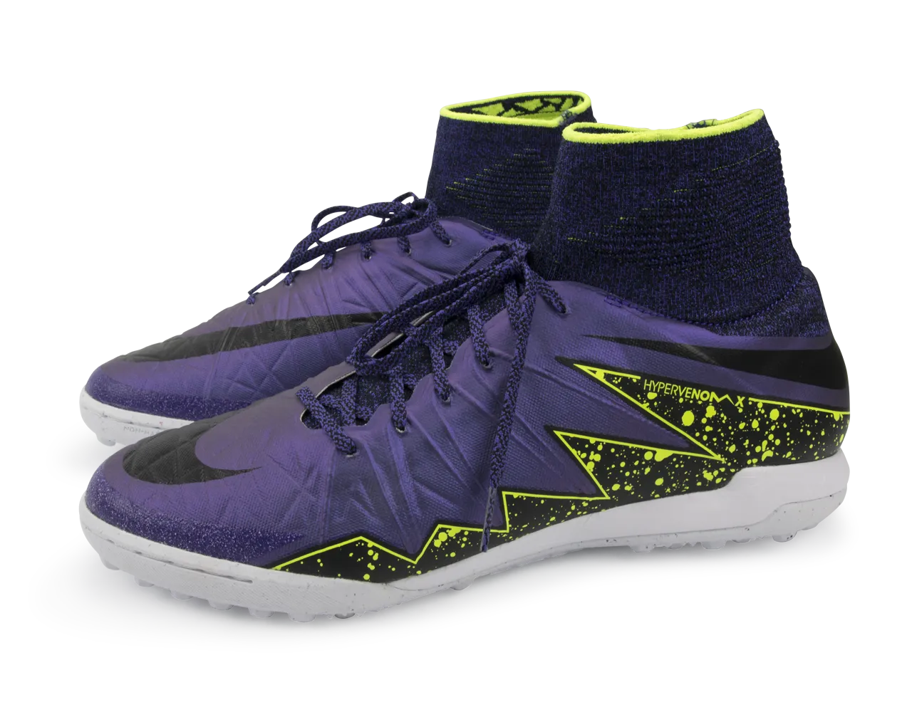 Nike Men's HypervenomX Proximo Turf Soccer Shoes Hyper Grape/Black/Volt