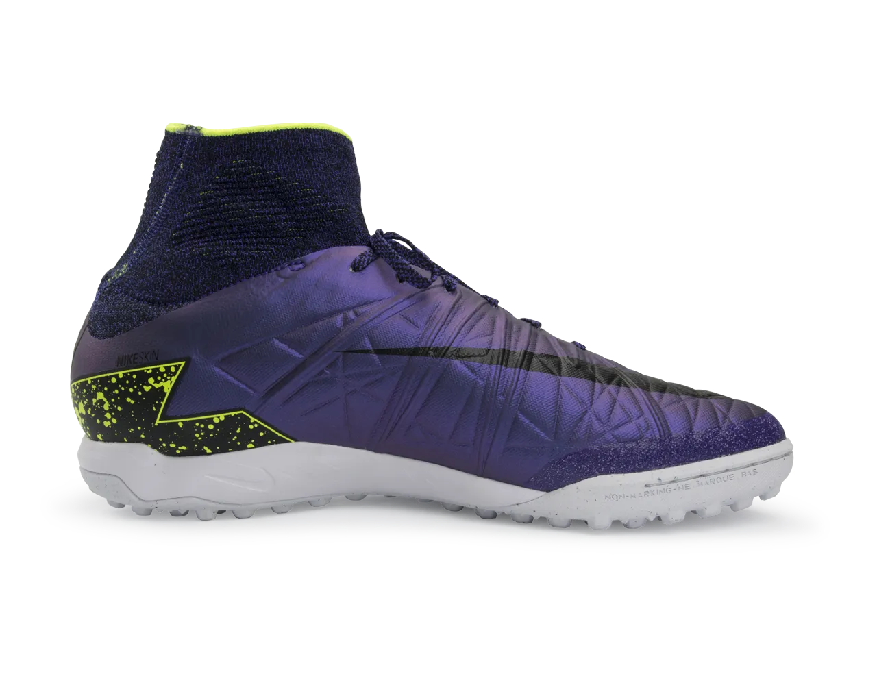 Nike Men's HypervenomX Proximo Turf Soccer Shoes Hyper Grape/Black/Volt
