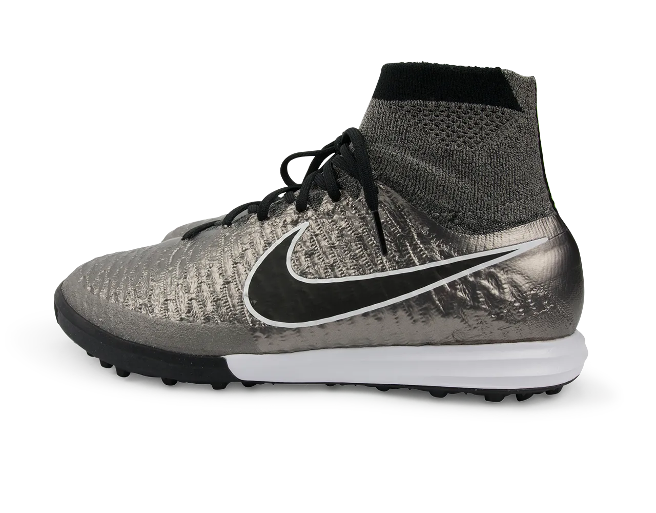 Nike Men's MagistaX Proximo Turf Soccer Shoes Metallic Pewter/Ghost Green/Black