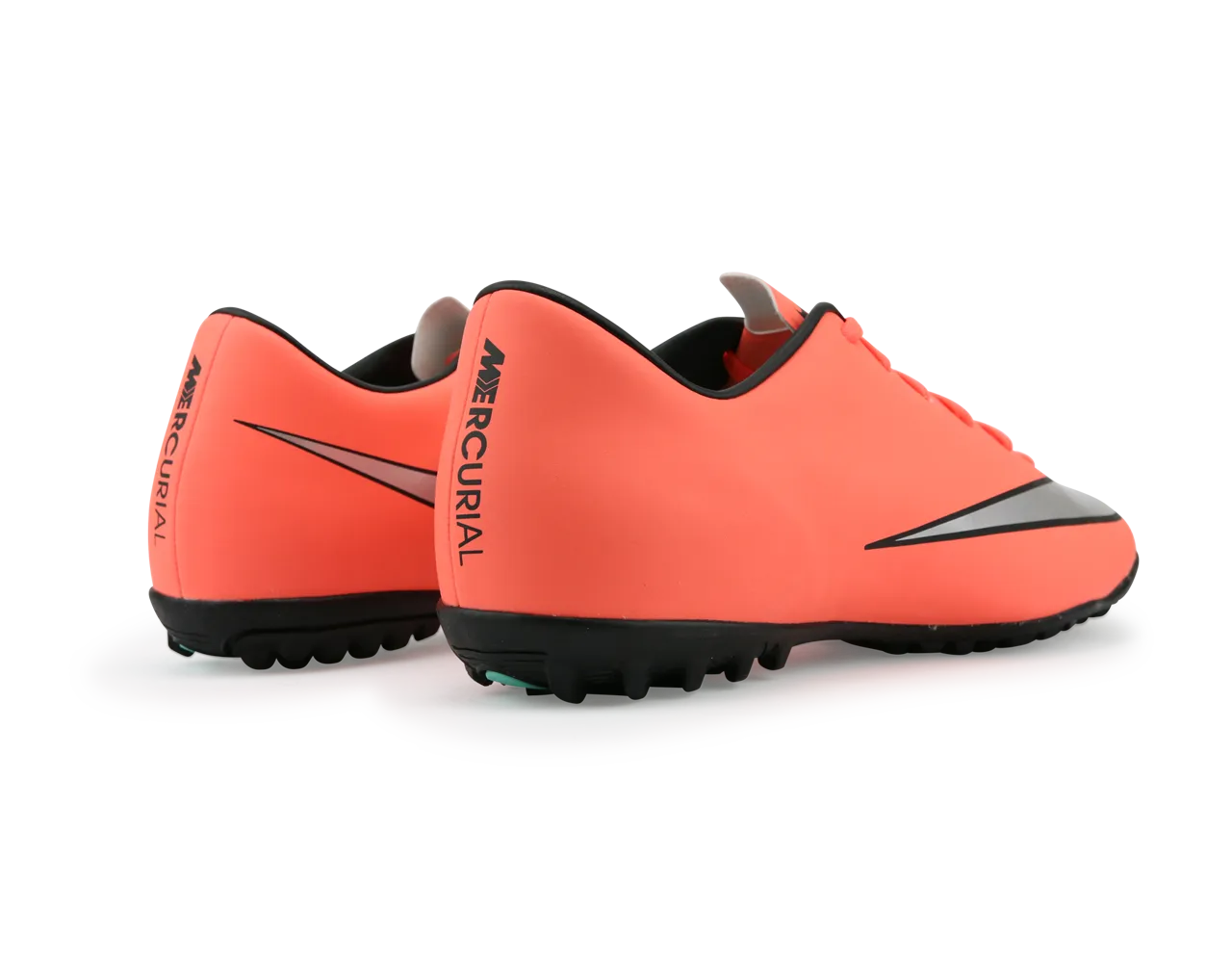 Nike Men's Mercurial Victory V Turf Soccer Shoes Bright Mango/Metallic Slivr/Hyper Turqoise