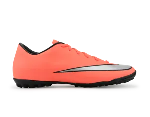 Nike Men's Mercurial Victory V Turf Soccer Shoes Bright Mango/Metallic Slivr/Hyper Turqoise