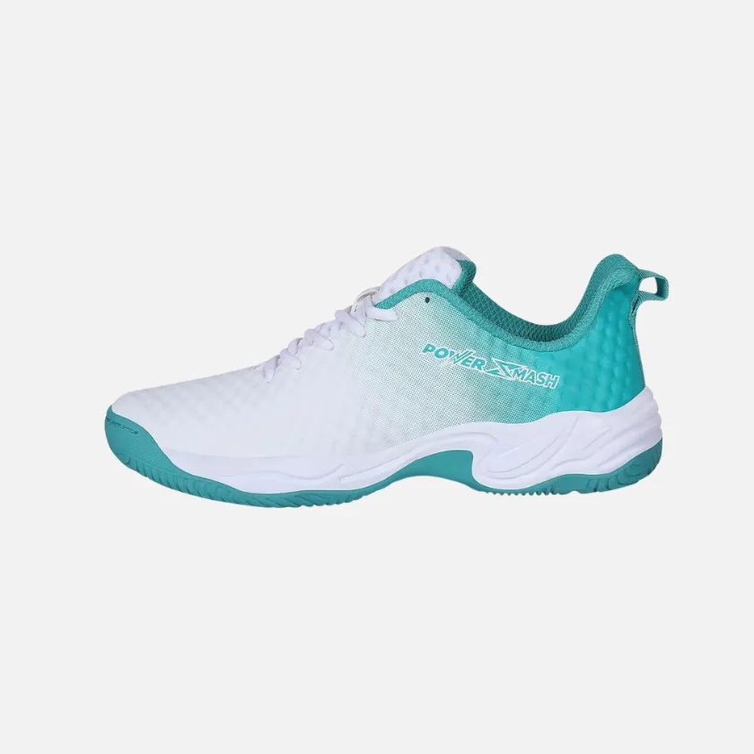 Nivia Powersmash Tennis Shoes -White/Turquoise