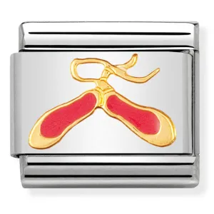 Nomination - Stainless Steel, Enamel & 18ct Gold Dance Shoes