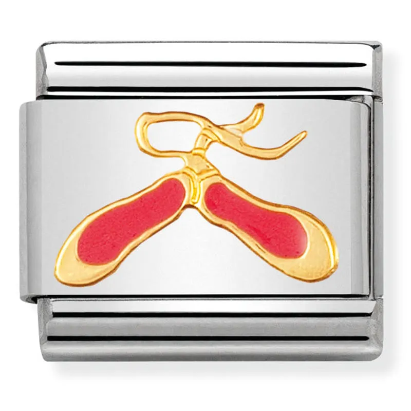 Nomination - Stainless Steel, Enamel & 18ct Gold Dance Shoes