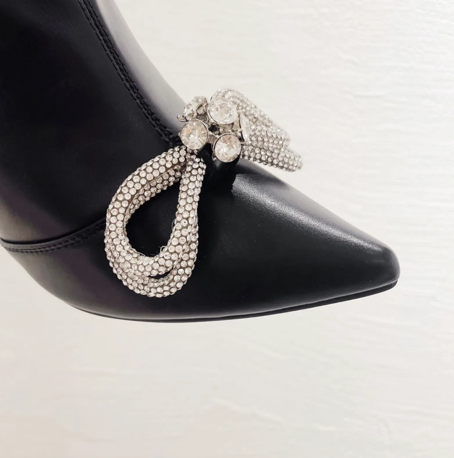 Number Ninety Seven Over The Knee Pointed Toe Boots With Bow