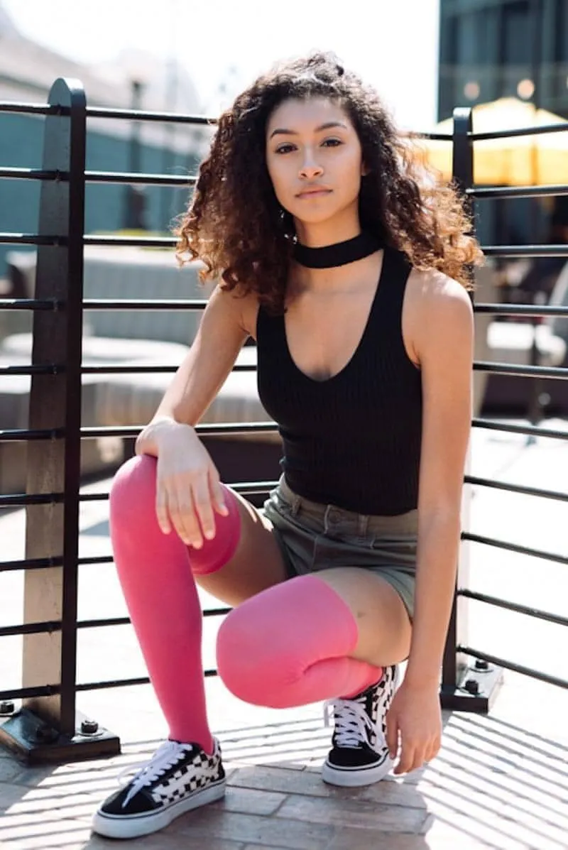 Pink Thigh High Socks