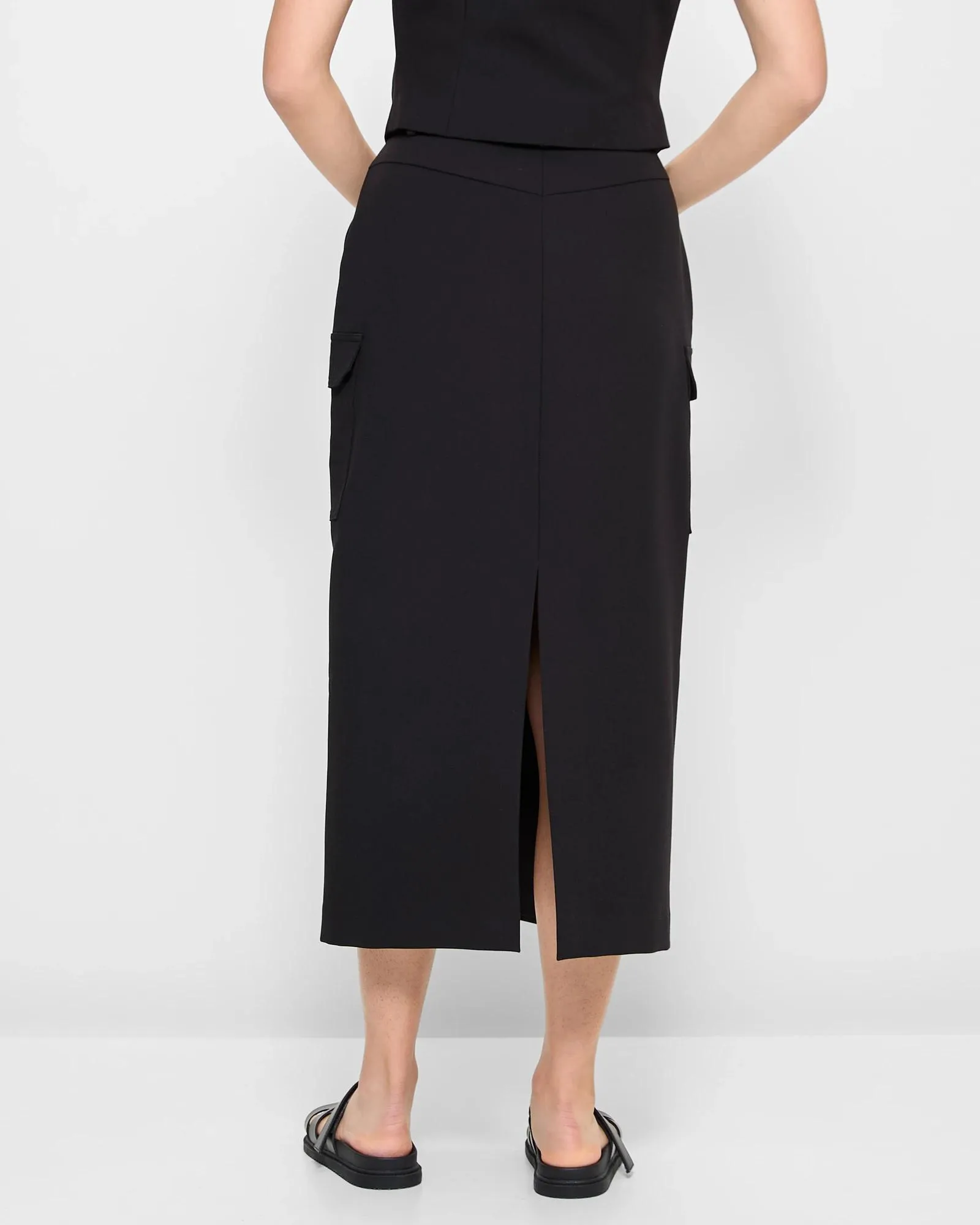 popular  Tailored Cargo Detail Midi Skirt - Preview
