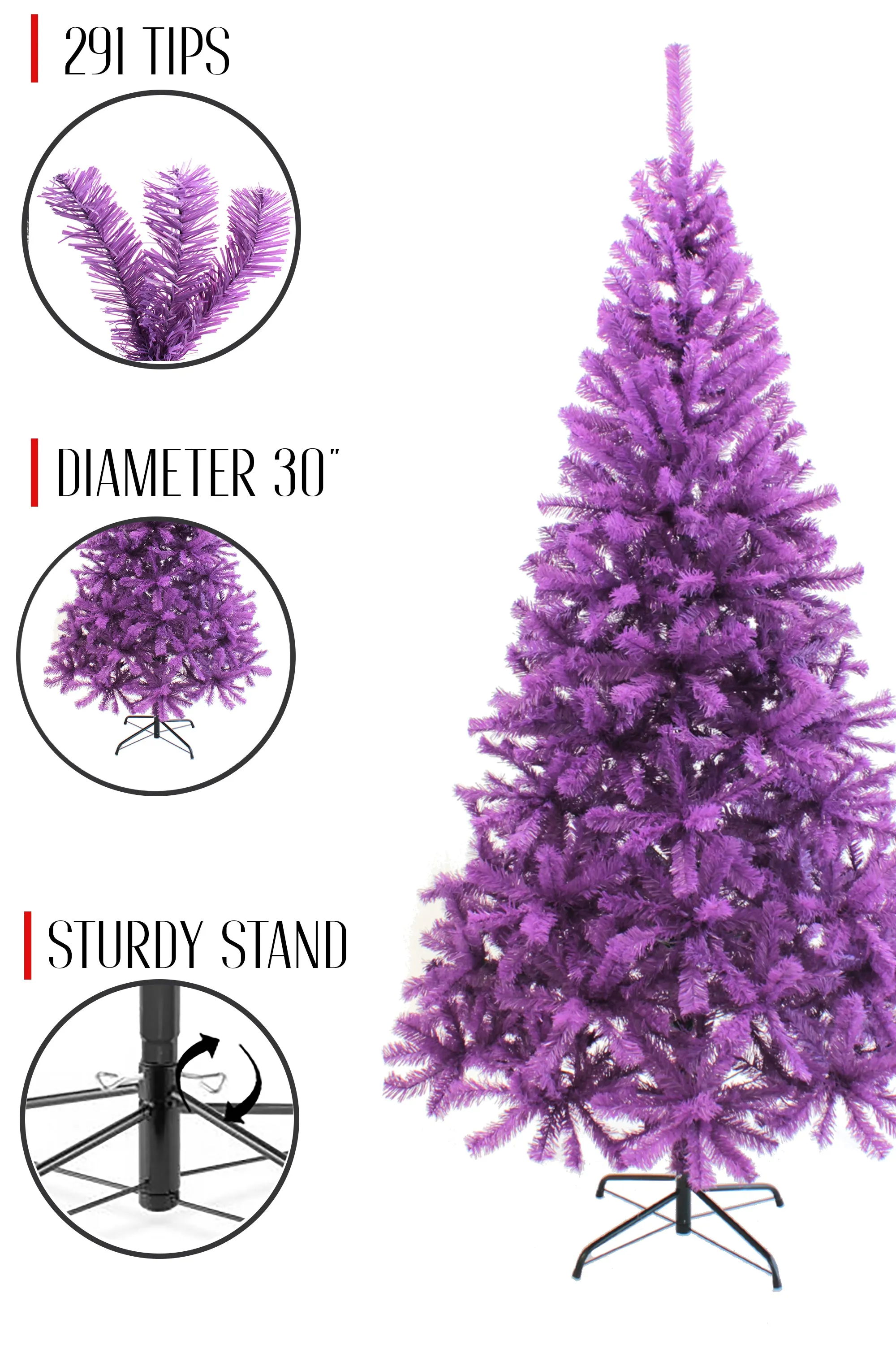Purple Canadian Pine Halloween Tree