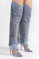 Puss In Boots Thigh High Tassel Boots