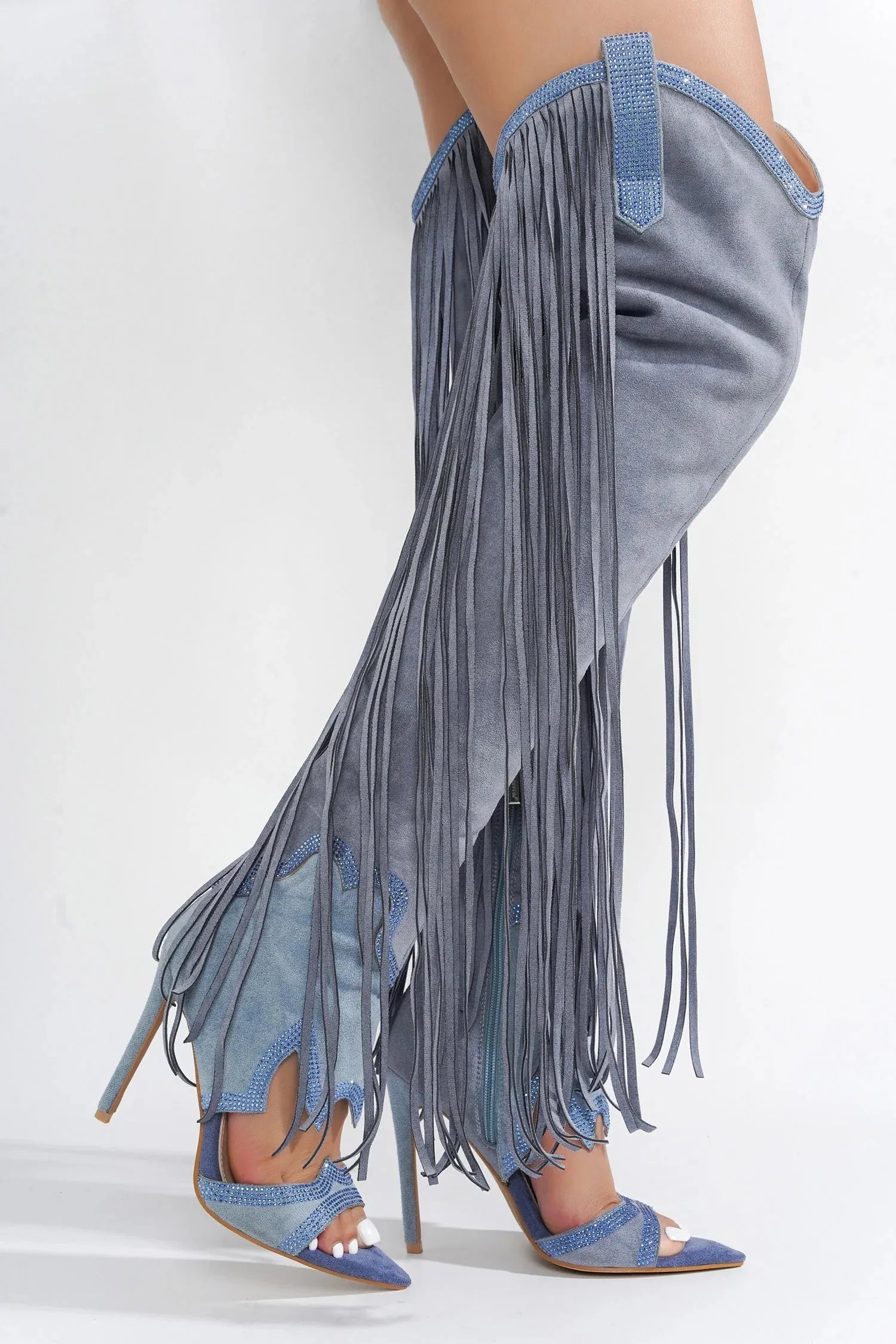Puss In Boots Thigh High Tassel Boots