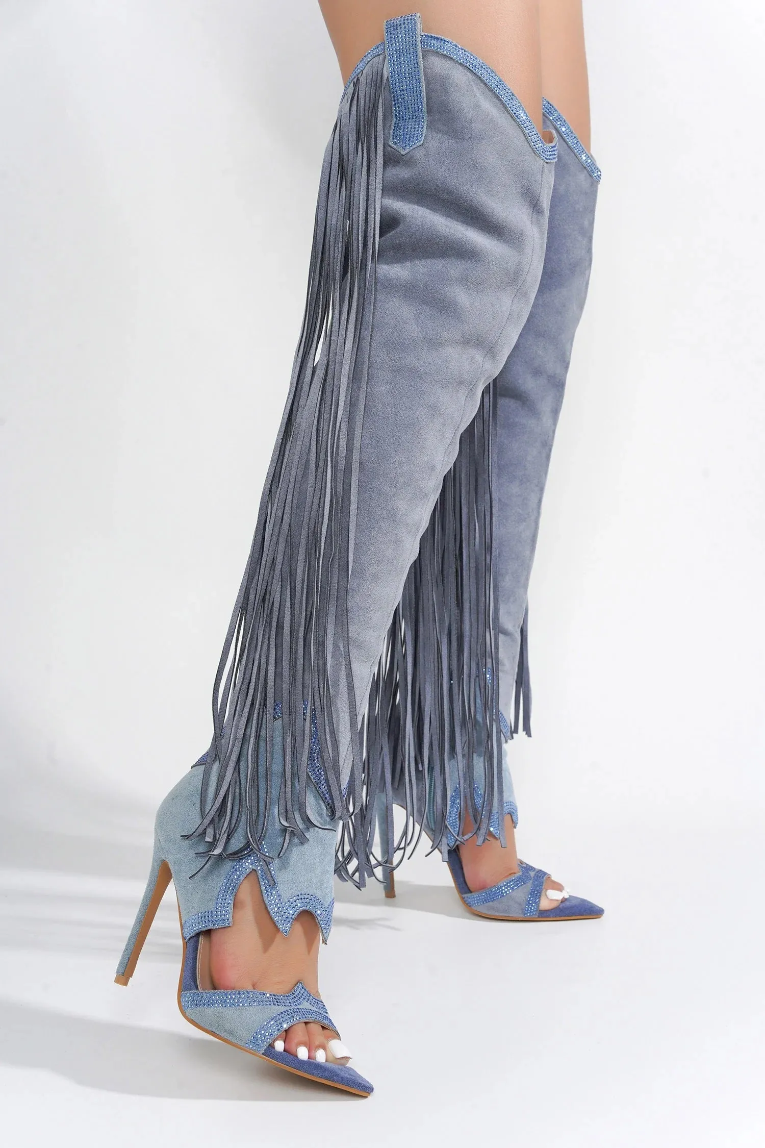 Puss In Boots Thigh High Tassel Boots