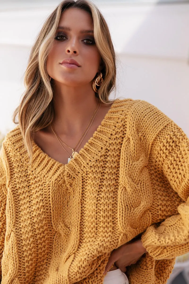 Que Knit Mustard