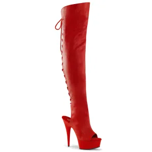 Red Thigh High Boots