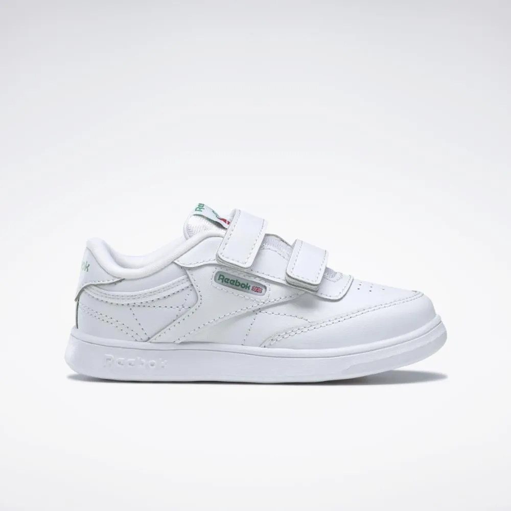 Reebok Footwear Kids Club C Shoes - Toddler WHT/GLEN GREEN/VECTOR BLUE