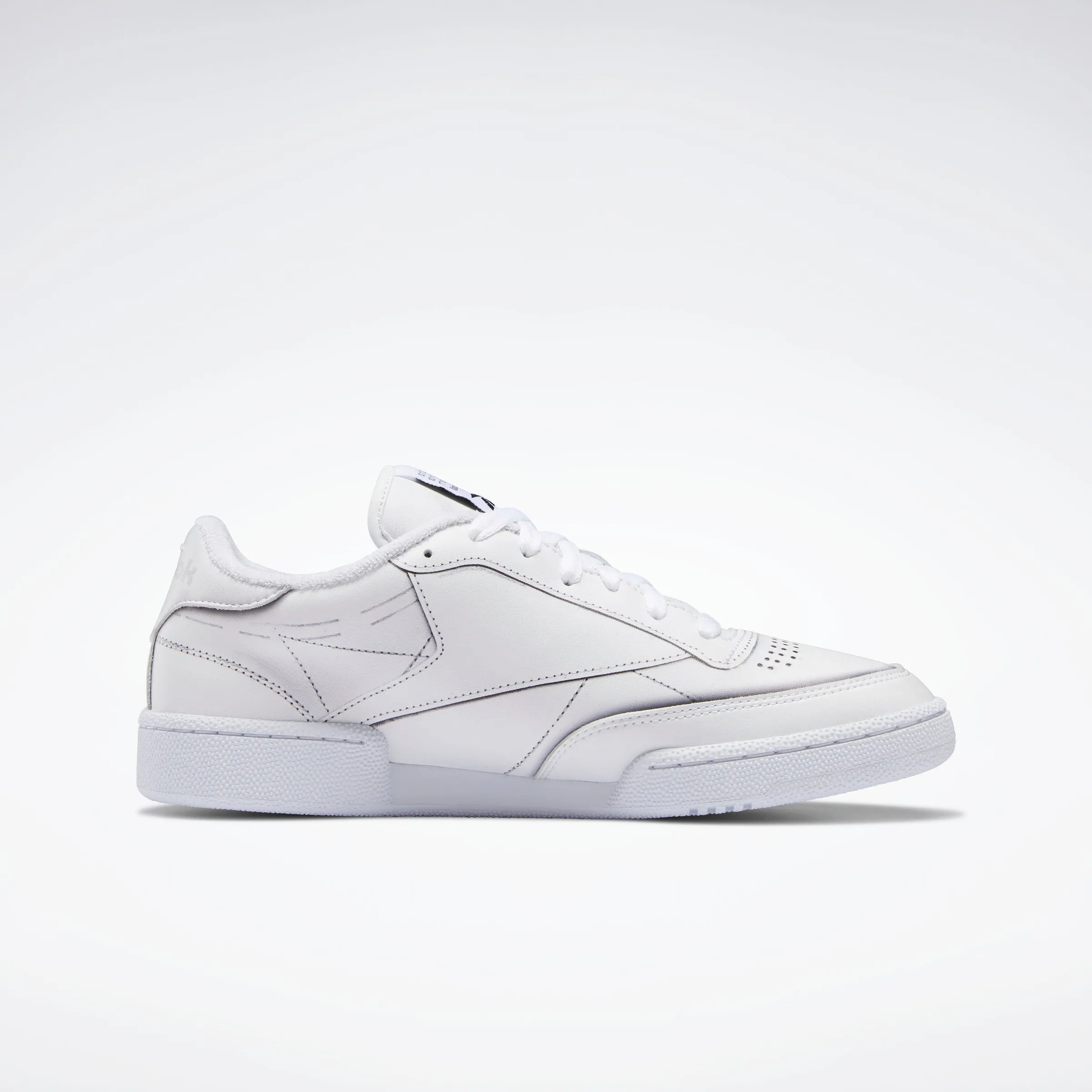 Reebok Footwear Men Maison Margiela Club C Shoes White/Black/White