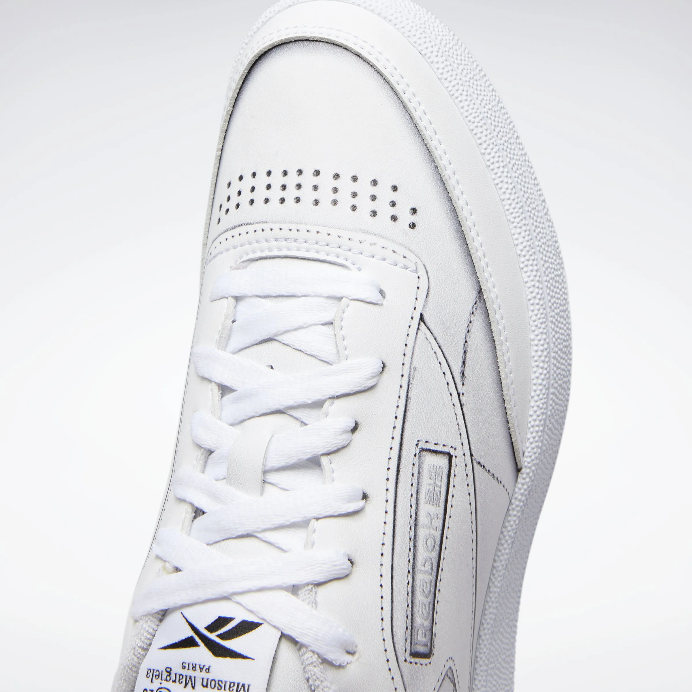 Reebok Footwear Men Maison Margiela Club C Shoes White/Black/White