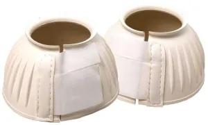 Ribbed Velcro Bell Boots - White
