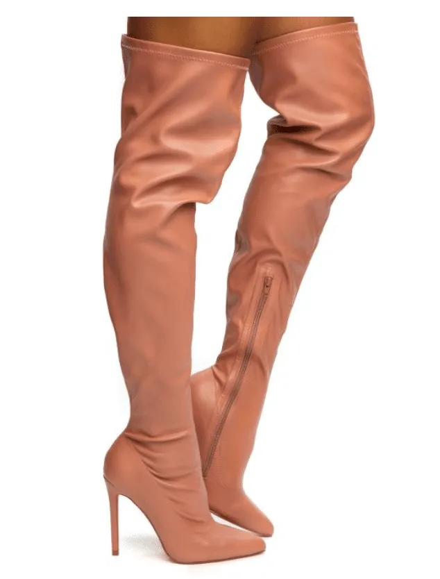 Rose Thigh High Heel Boots Gisele-7 by Liliana