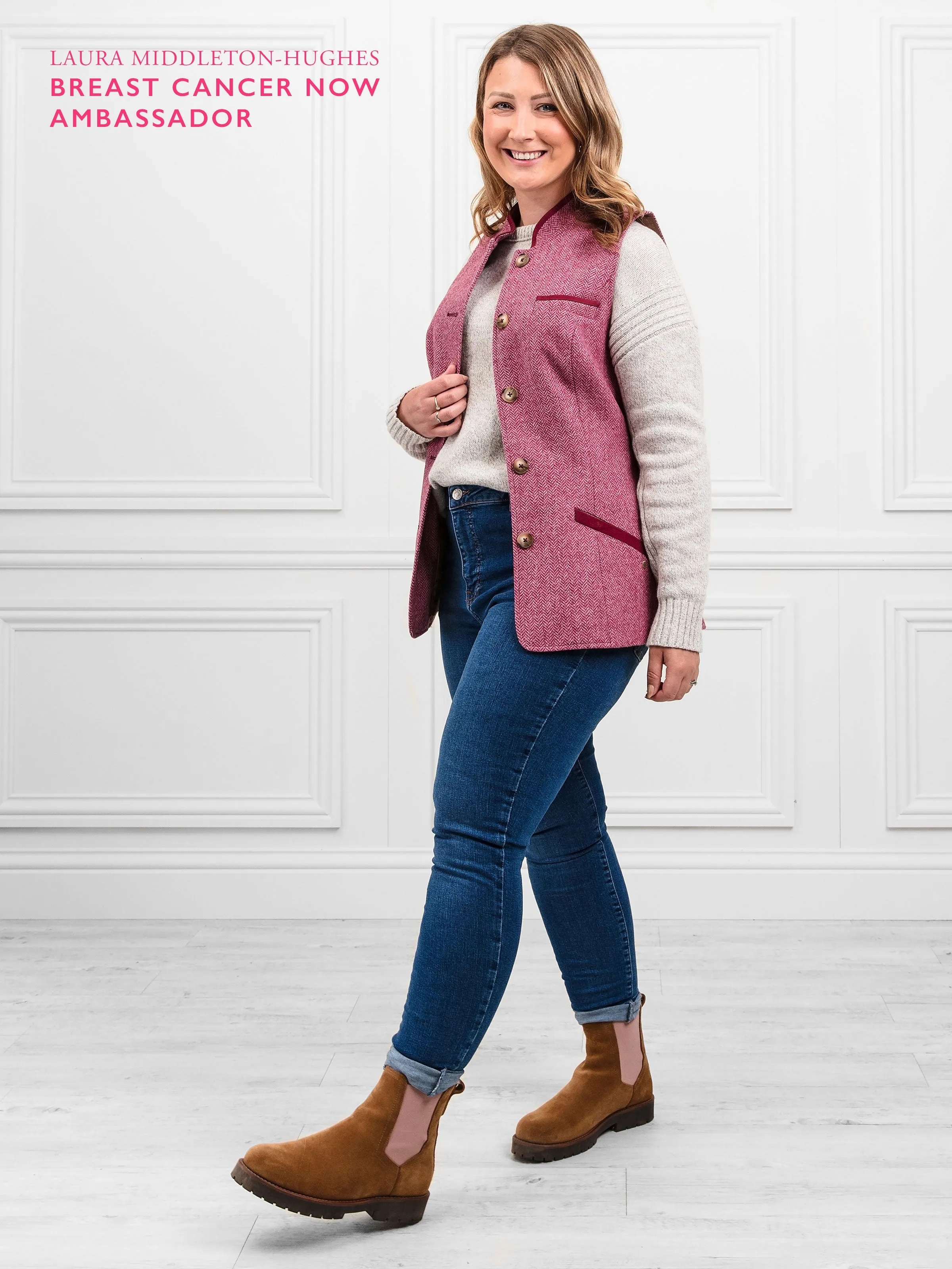 Sheepskin Boudica - Breast Cancer Now Tan & Pink