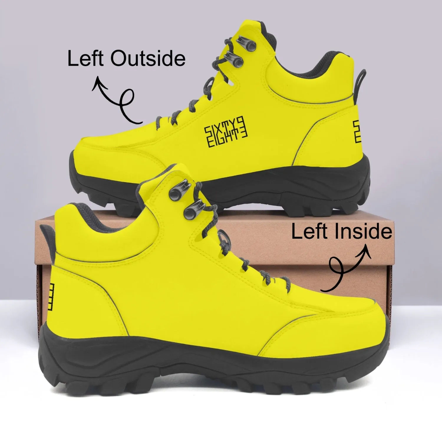 Sixty Eight 93 Logo Black Lemonade High Top Boots