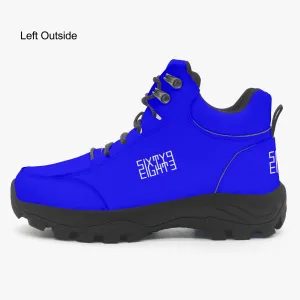 Sixty Eight 93 Logo White Blue High Top Boots