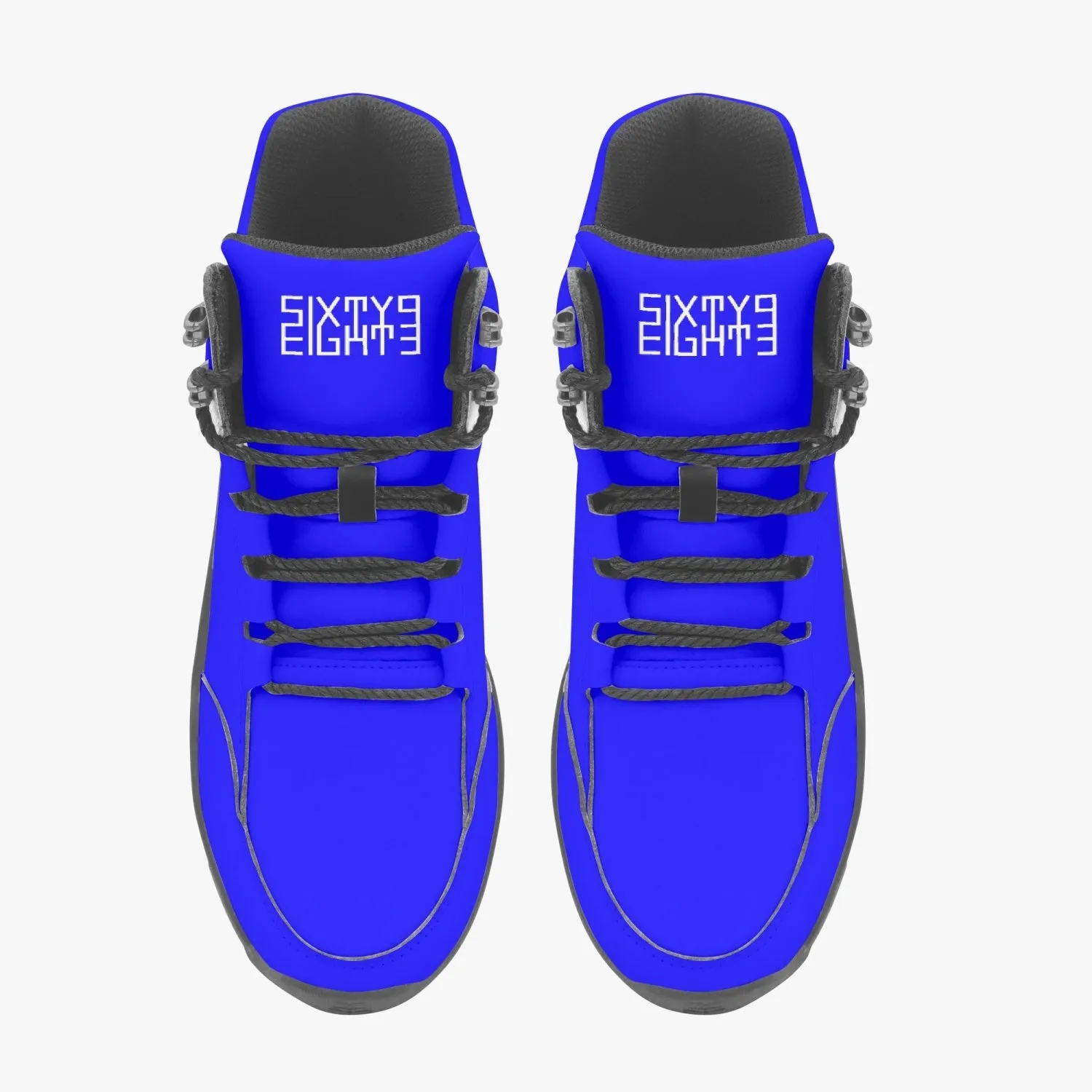 Sixty Eight 93 Logo White Blue High Top Boots