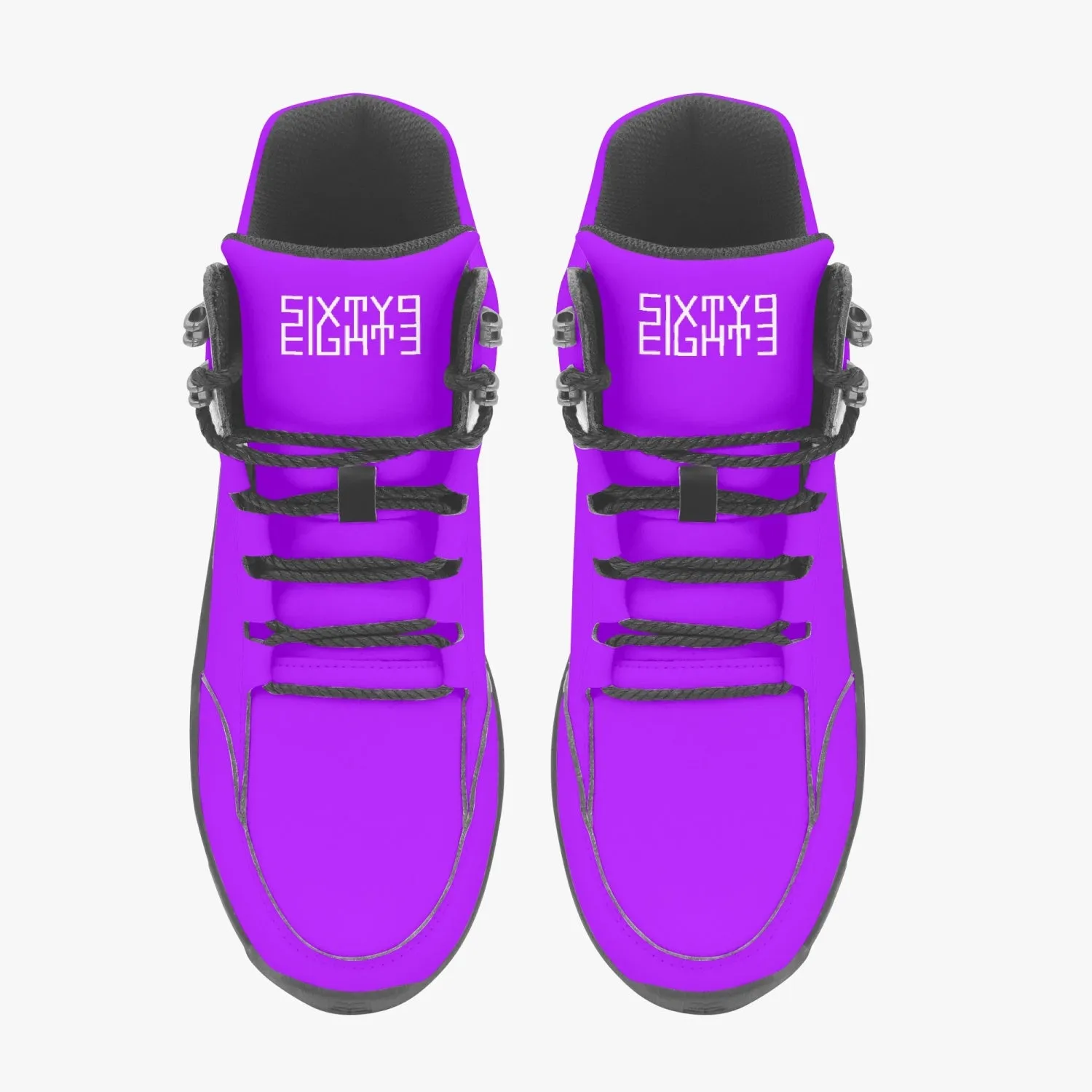 Sixty Eight 93 Logo White Grape High Top Boots