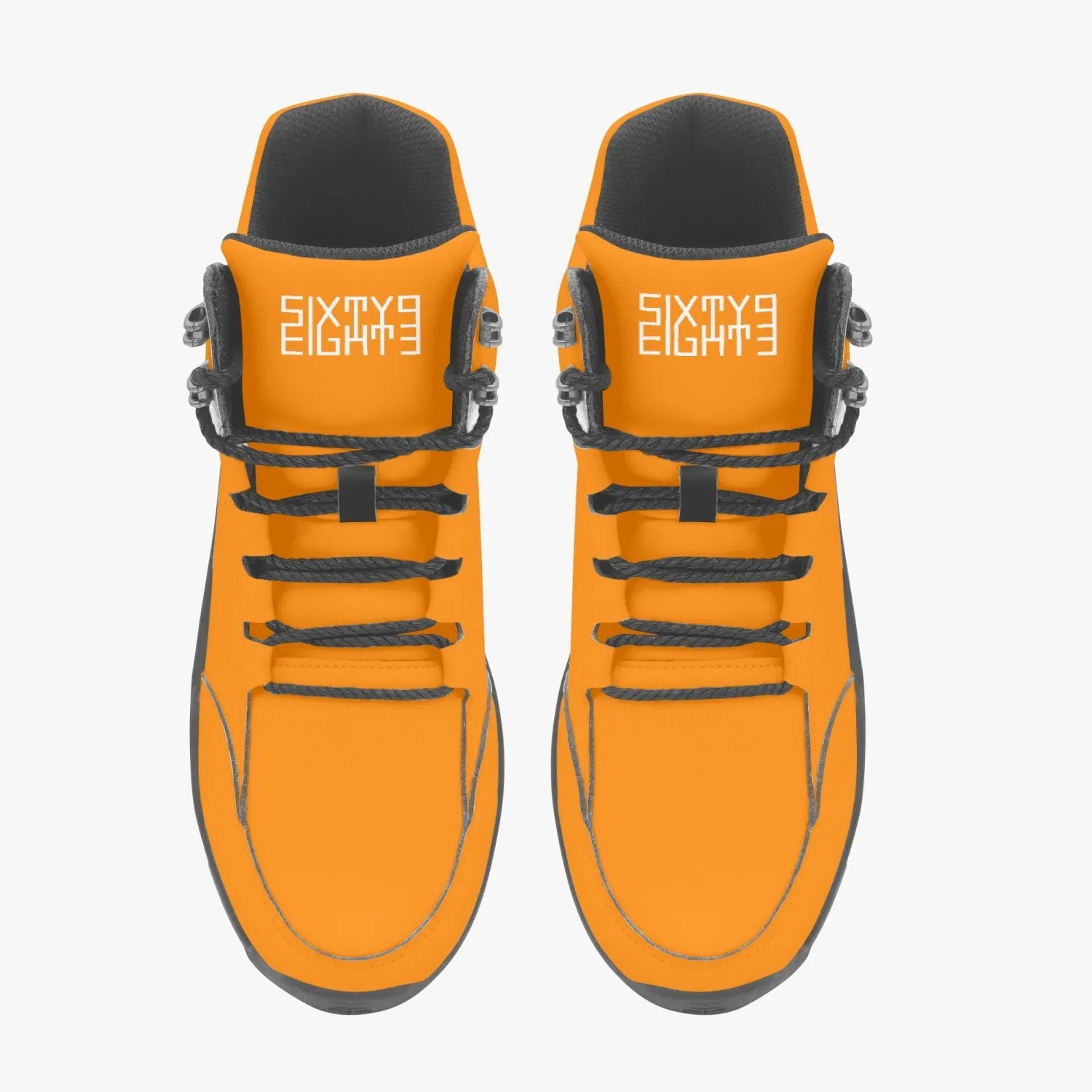 Sixty Eight 93 Logo White Orange High Top Boots