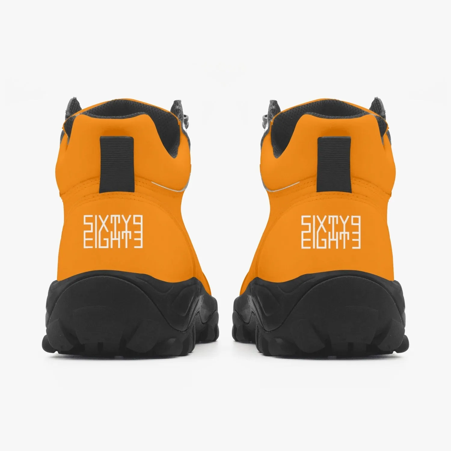 Sixty Eight 93 Logo White Orange High Top Boots