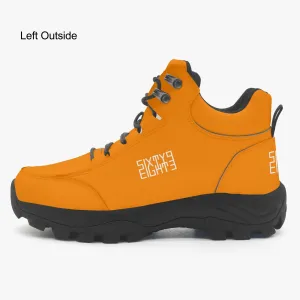 Sixty Eight 93 Logo White Orange High Top Boots