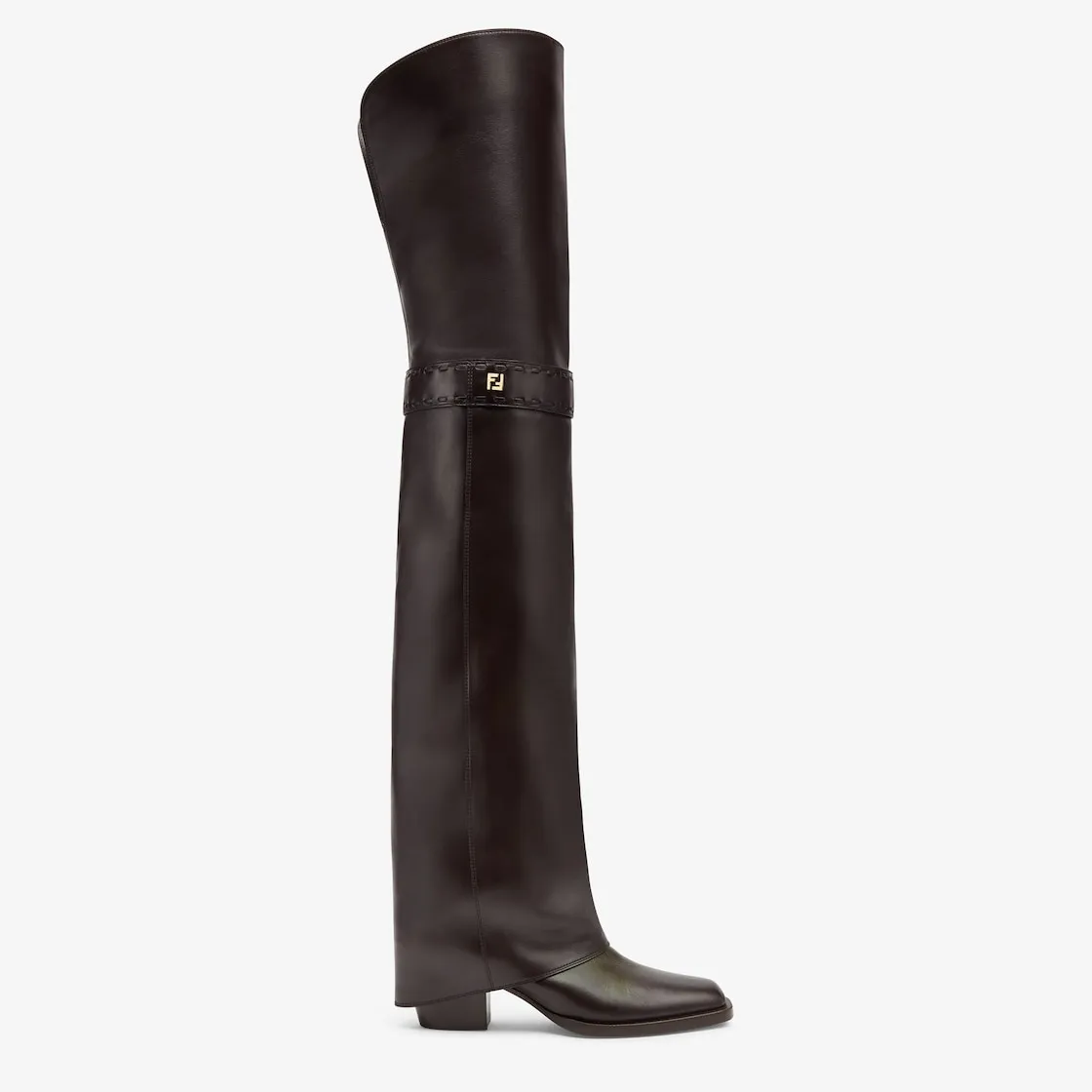 Square Toe Boots Burgundy