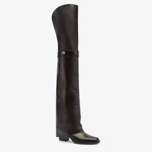 Square Toe Boots Burgundy