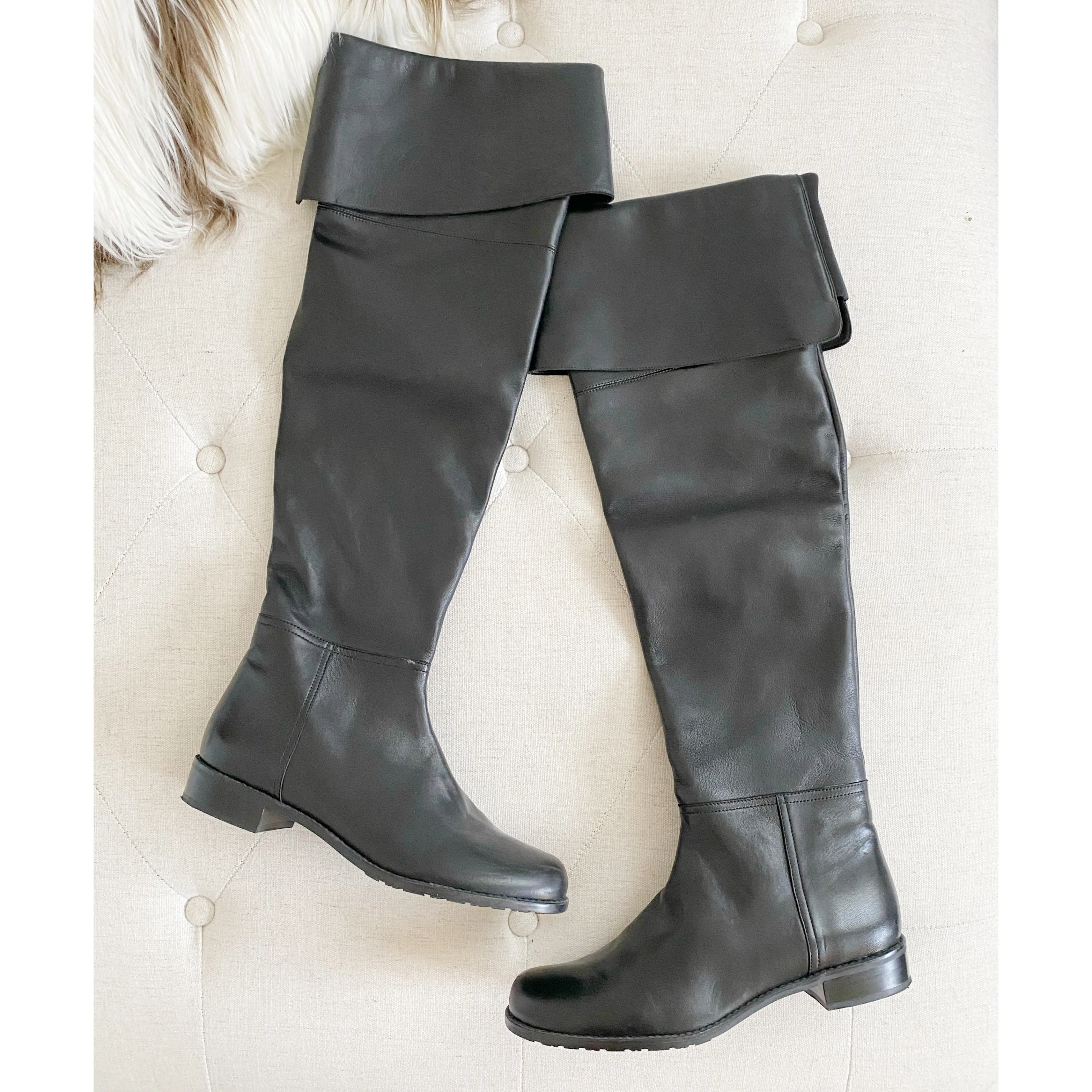 Stuart Weitzman Hilo Thigh High Leather Boots 8