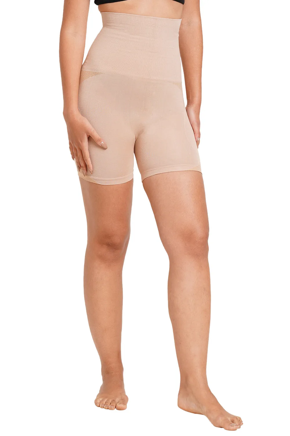 Super Soft Bamboo Fibre Antimicrobial Seamless Tummy Tucker and Thigh Shaper-ISP066-Skin-