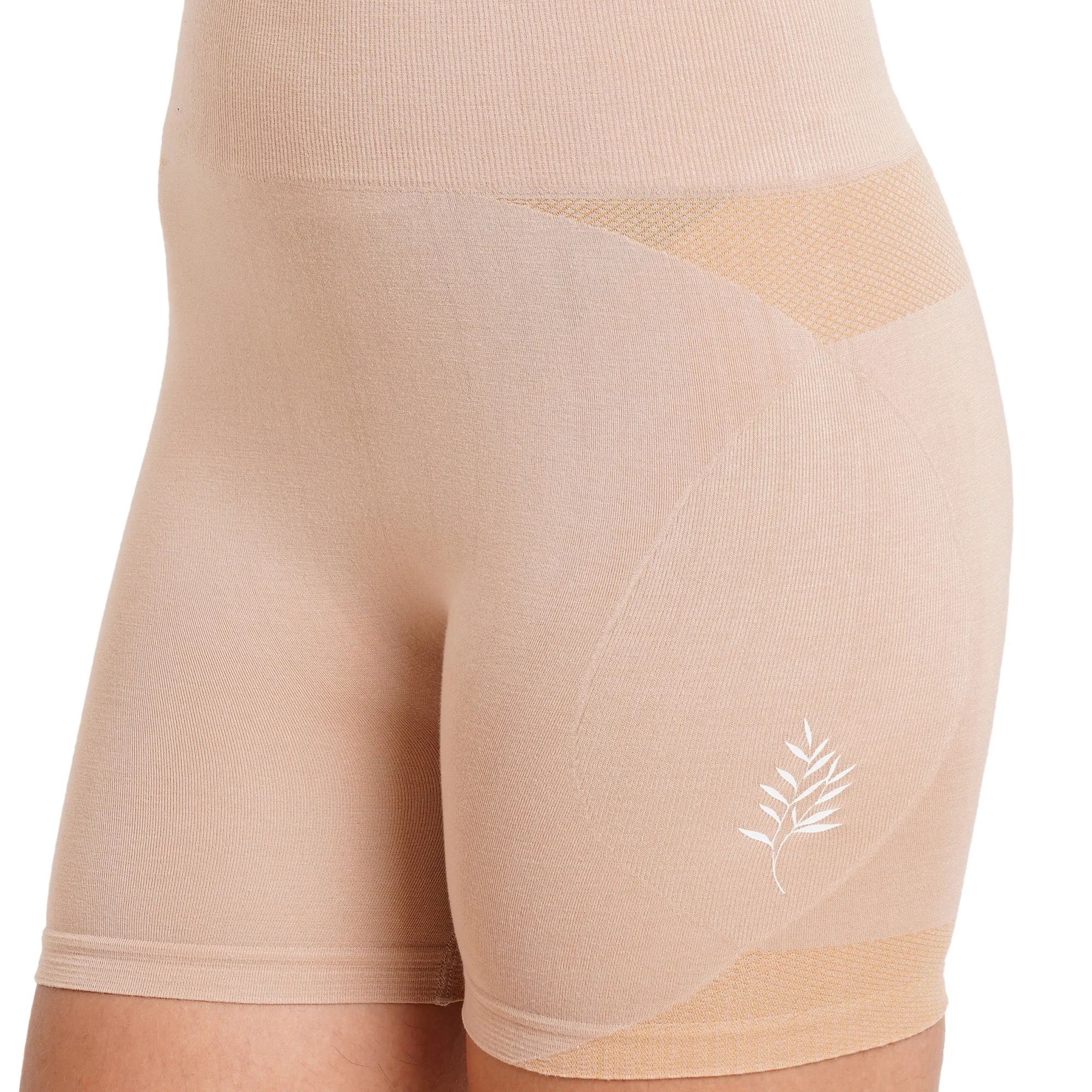 Super Soft Bamboo Fibre Antimicrobial Seamless Tummy Tucker and Thigh Shaper-ISP066-Skin-