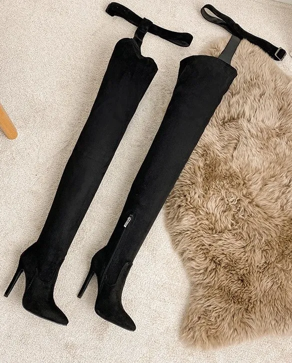 Thigh High Boots - Black