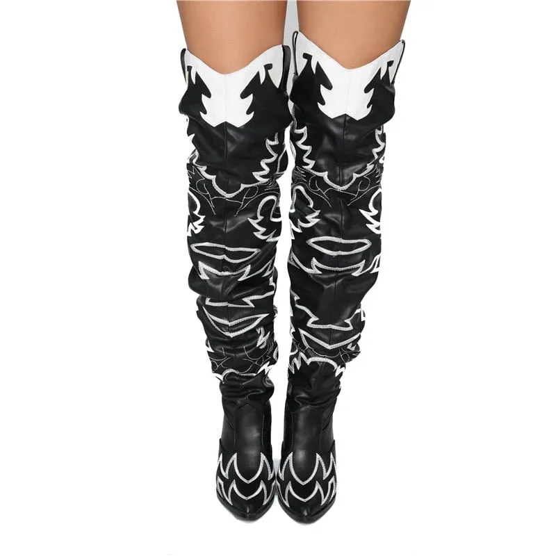 Thigh High Cowboy Boots