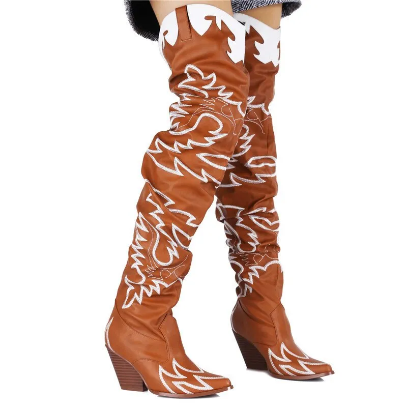 Thigh High Cowboy Boots